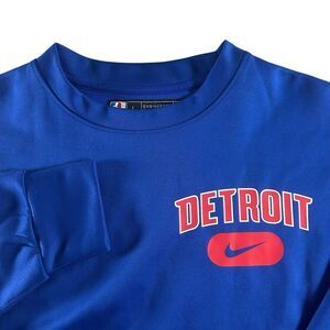 Nike Detroit Pistons Team Issued Blue Shooting Shirt Men’s LT Engineered Dri Fit